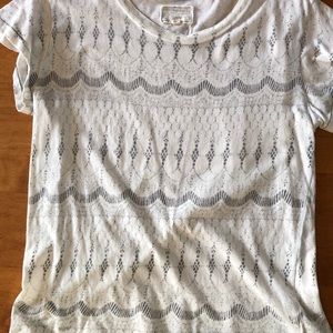 Current Elliot The Girlie Tee in Lace Print Size 2